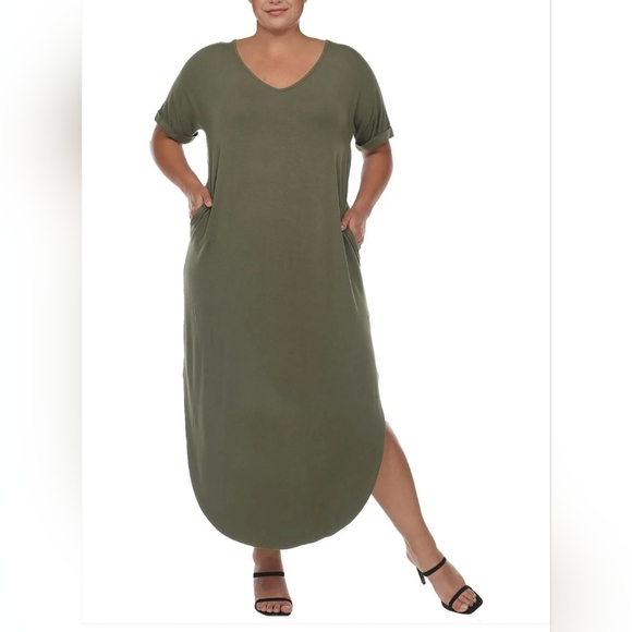 Womens Wild Mark Olive Green Maxi Dress, Size Medium, NWT!!!! - Picture 1 of 4